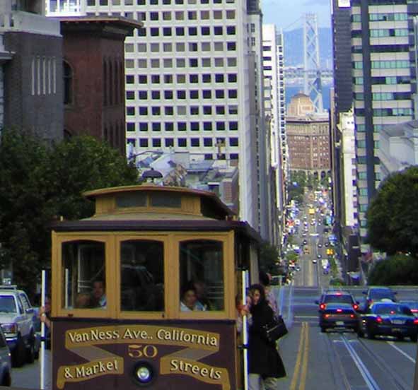 MUNI Van Ness California cable car 58